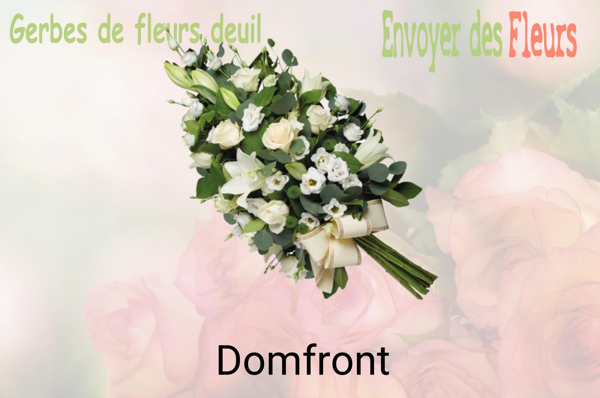 Gerbe de fleurs de deuil livrée à Domfront